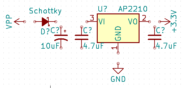 Regulator with protection diode