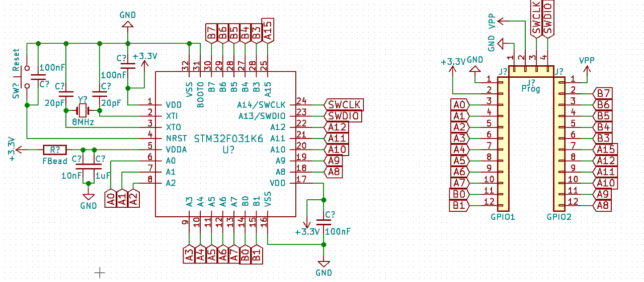 STM32 with pin headers