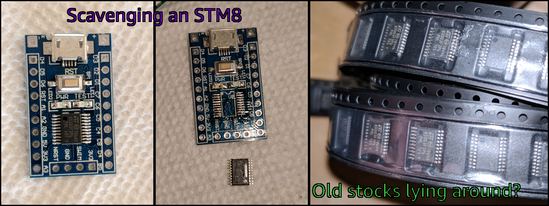 Finding STM8 Chips