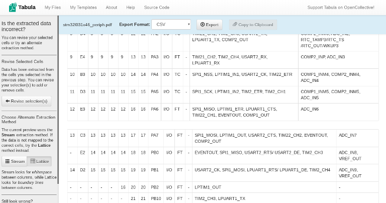 Tabula's "Lattice" algorithm can sometimes work when the default doesn't.