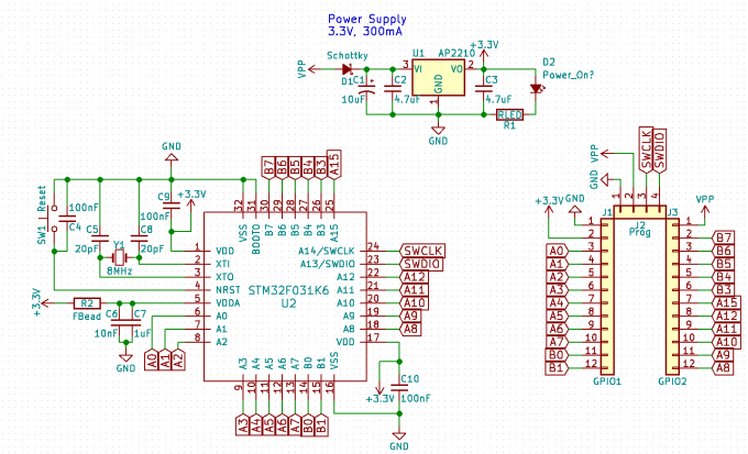 Your Own Hardware: Using KiCAD to Design a Minimal STM32 Development